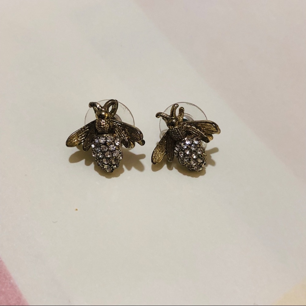 Gold Bumble Bee Earrings